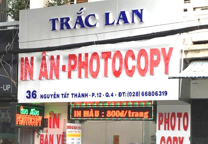 Sử dụng các màu chữ để làm ấn tượng các dịch vụ của quán photocopy 