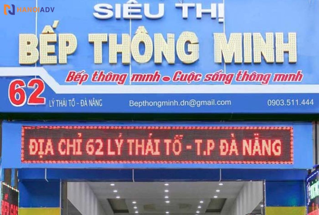 Bảng hiệu cửa hàng gas chữ nổi đèn LED