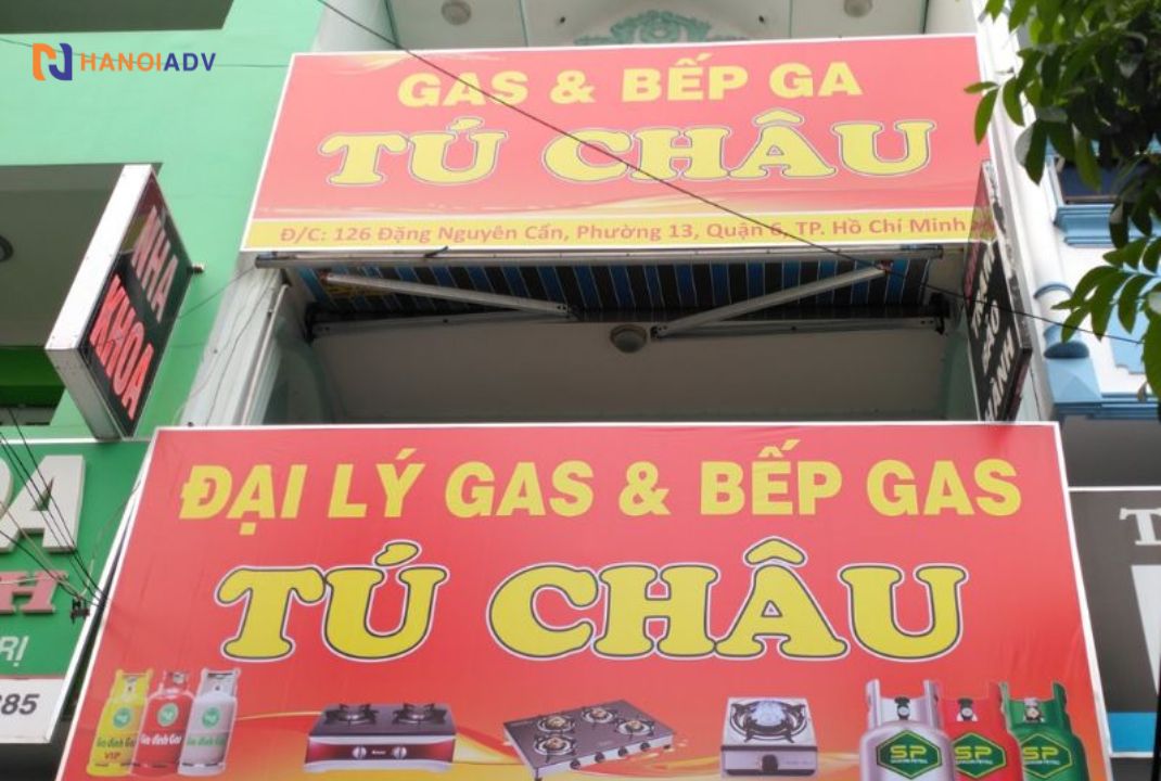 Bảng hiệu cửa hàng gas đẹp giúp tăng doanh số đáng kể