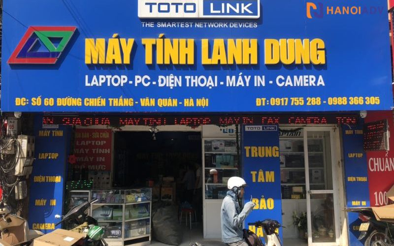 Mẫu bảng hiệu cửa hàng máy tính đẹp, nổi bật mica chữ nổi