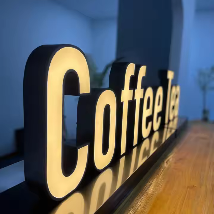 Biển hiệu quán cà phê kèm đèn Led
