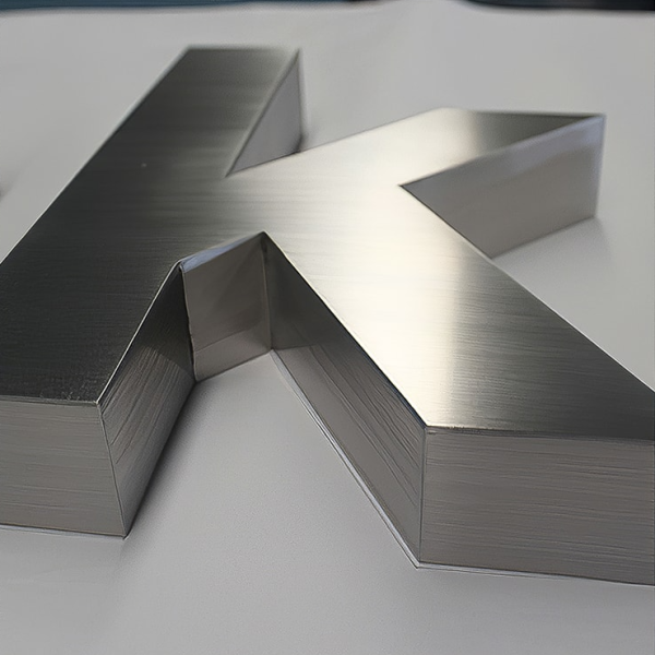 Chữ inox trắng xước - Sự đơn gian tạo nên điểm nhấn