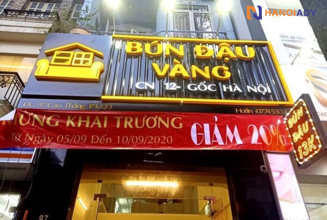 Biển Alu kết hợp cùng chữ nổi: bền, đẹp, chống gỉ sét