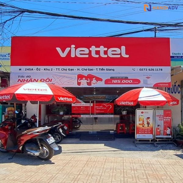 Biển quảng cáo cửa hàng Viettel - Nâng tầm doanh nghiệp