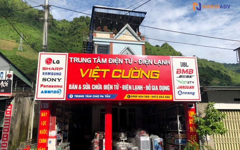 Mẫu bảng hiệu điện lạnh đẹp bằng chữ nổi mica