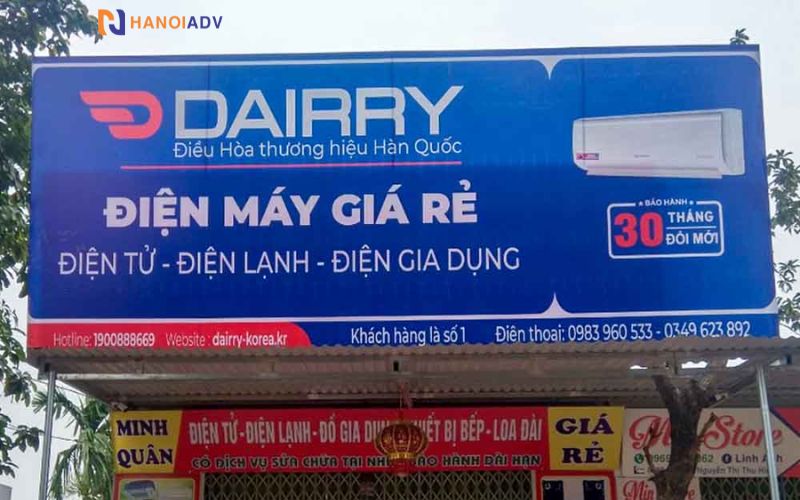 Thông tin trên bảng hiệu quảng cáo điện lạnh cần rõ ràng 