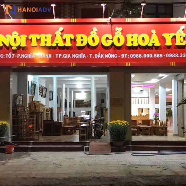 Biển quảng cáo đồ gỗ, nội thất bằng Alu sang trọng