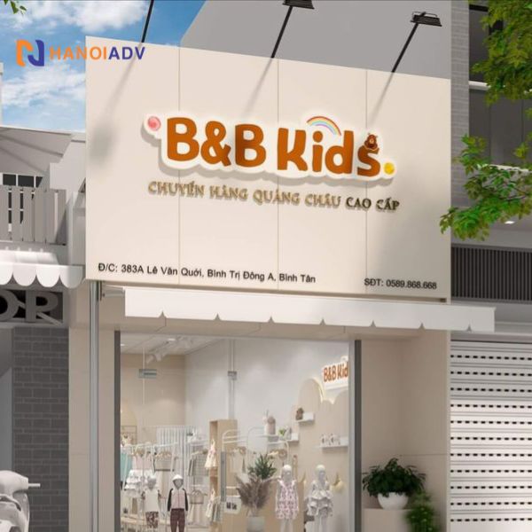 Biển quảng cáo đồ sơ sinh - đáng yêu, nổi bật giữa phố