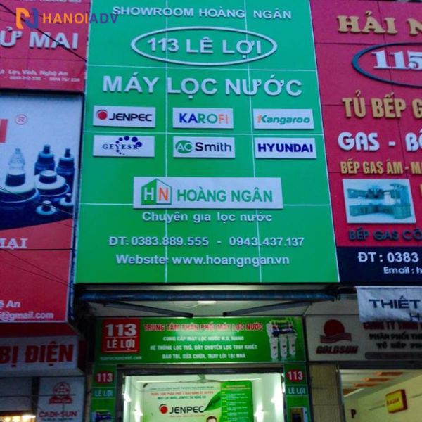 Biển quảng cáo máy lọc nước bằng mica - hiện đại, uy tín