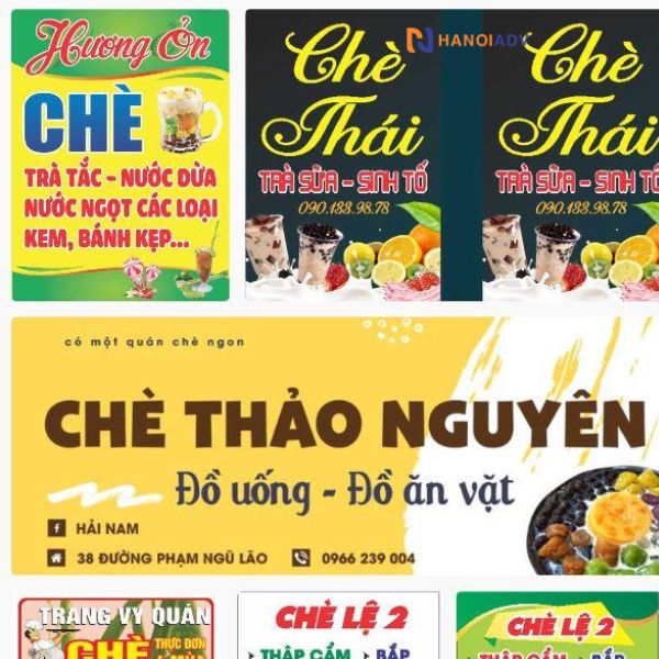 Mẫu biển quảng cáo quán chè đẹp tạo dấu ấn riêng