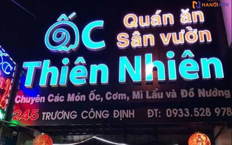 Nếu quán mở đêm: nên ưu tiên biển có đèn, dễ nhận diện vào ban đêm.