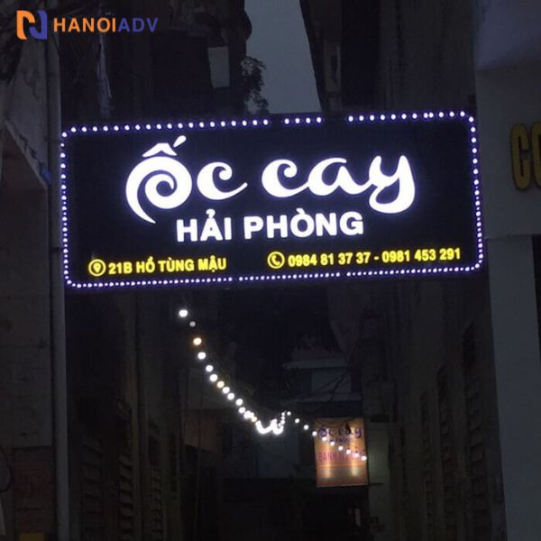 Các biển quảng cáo cho quán ốc