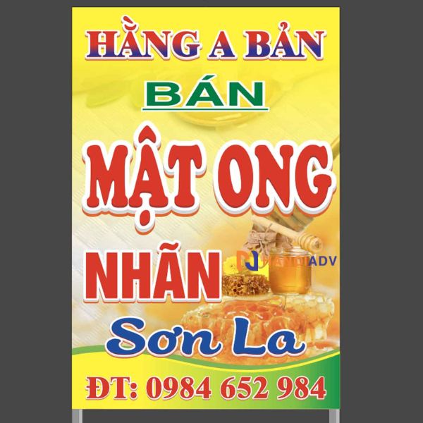 10+ Mẫu biển quảng cáo bán mật ong bằng Mica đẹp