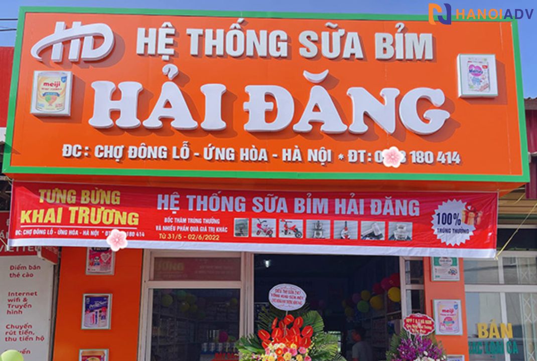 Chất liệu Alu + chữ mica giúp bảng hiệu có chiều sâu, sạch sẽ và bền đẹp lâu dài.