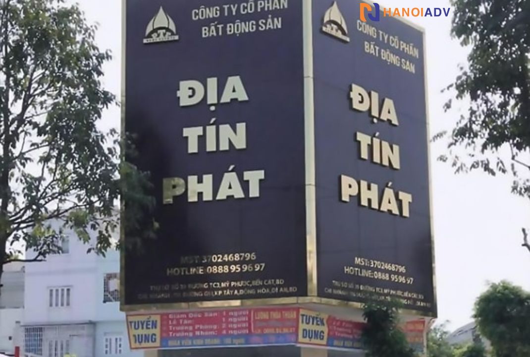 Biển của công ty cổ phần bất động sản Địa Tín Phát