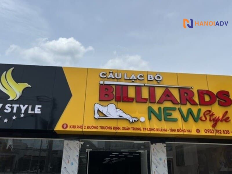 Biển hiệu câu lạc bộ Bida