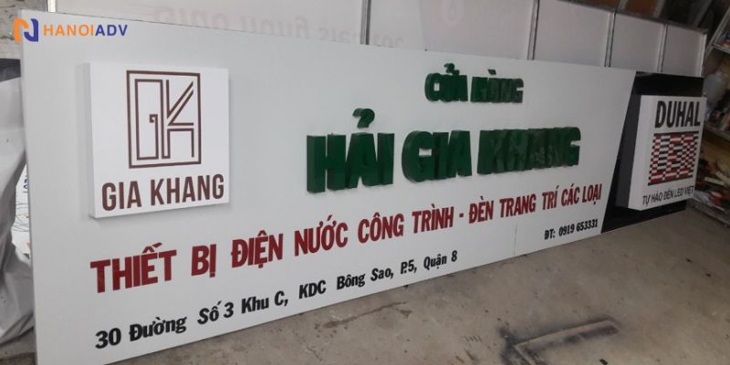 Báo giá chữ nổi mica tại HanoiADV – Chuyên thi công bảng hiệu đẹp, giá tốt