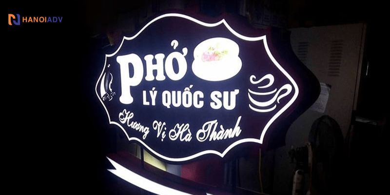 Cần lưu ý một số yếu tố khi làm biển hộp đèn âm bản