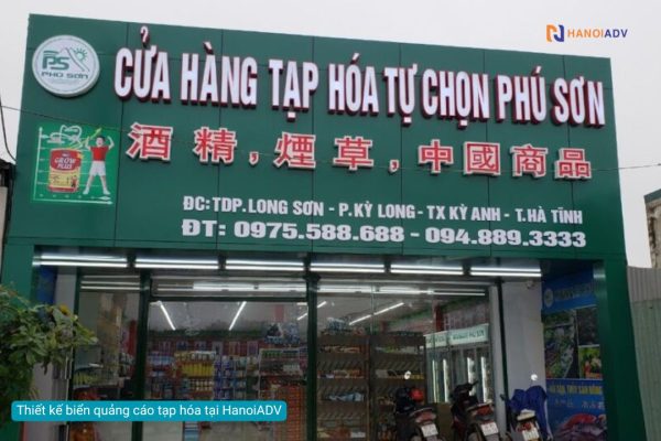 Thiết kế biển quảng cáo tạp hóa giá rẻ, bền đẹp, nổi bật 2025