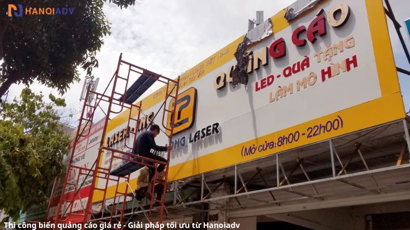 Thi công biển quảng cáo giá rẻ tại Hà Nội