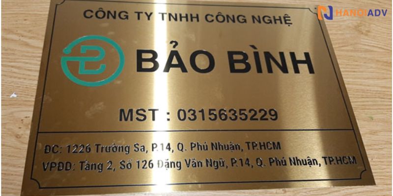 Biển đồng ăn mòn HanoiADV – Đẳng cấp từ chất liệu đến thiết kế